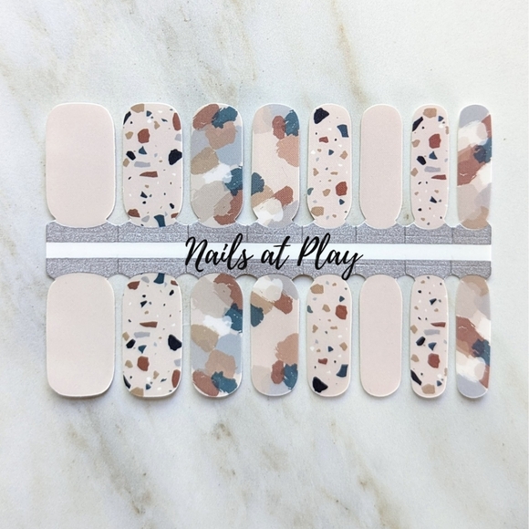 5 for $15 Nail Wraps- Beige Abstract - Picture 1 of 2
